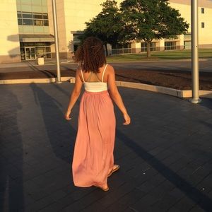 Long open slit skirt